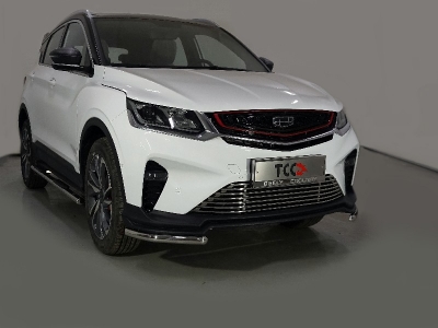 Защита передняя уголки 42 мм ТСС для Geely Coolray 2019-2021