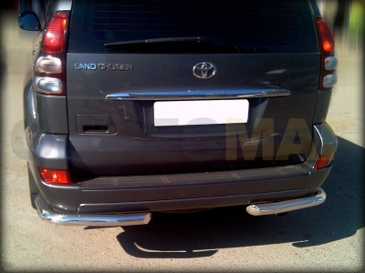 Защита задняя уголки 76 мм для Toyota Land Cruiser 200 2007-2011