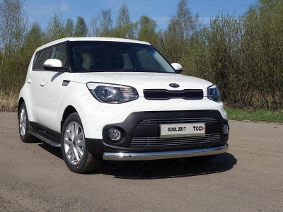 Накладка решётки радиатора нижняя 12 мм ТСС для Kia Soul 2016-2021