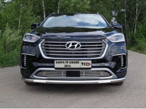 Накладка решётки радиатора 12 мм для Hyundai Santa Fe Grand № HYUNSFGR16-23